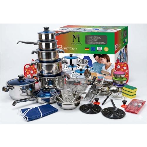 Marwa 72 piece stainless steel cookware 