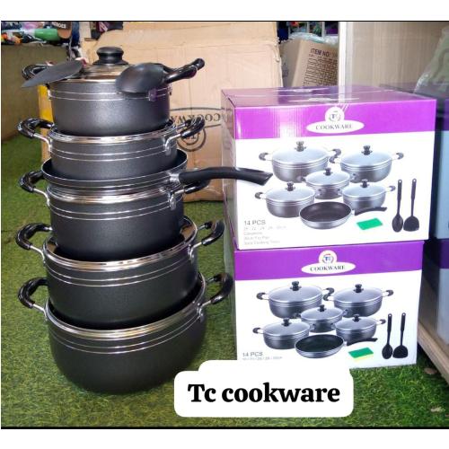  TC 14-Piece Heavy-Duty Non-Stick Cookware Set