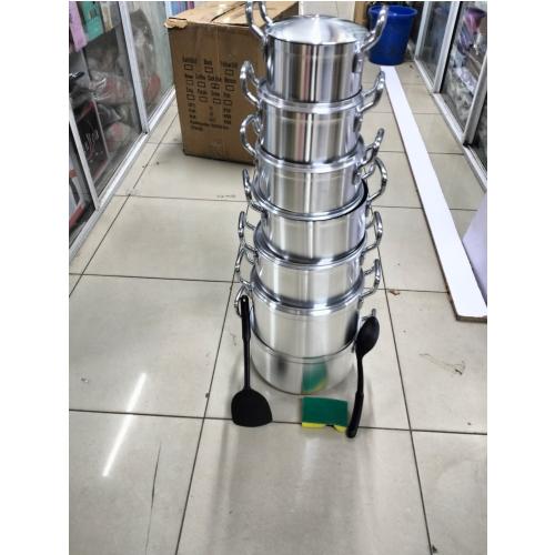 Original Tornado (TC) Cookware Set Sufuria with Free( 2 pcs Plastic service Spoons and 1 Scotch )